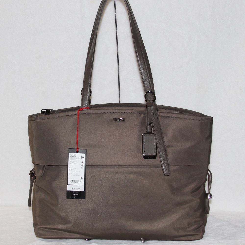 NEW! TUMI Cam Large Tote Travel Laptop Bag Purse Mink NWT